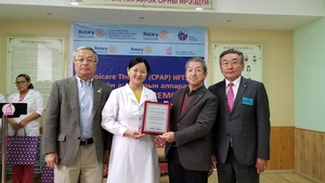 モンゴル国の国立第二病院へ「Cpap（持続陽圧呼吸療法装置）」